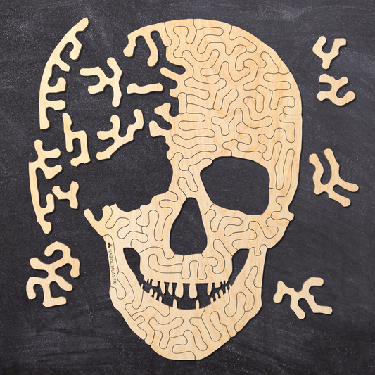 Skull | Houten Puzzel | Entropy serie | 51 stukjes