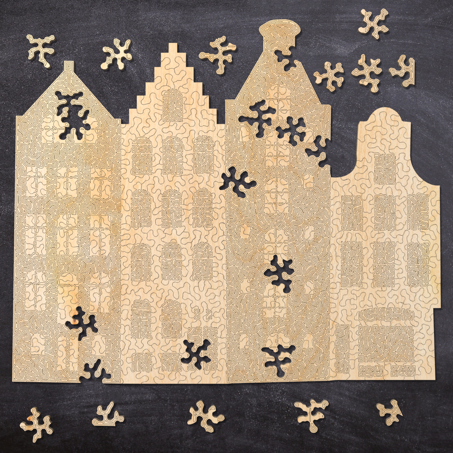 Grachtenpanden | Houten Puzzel  | Chaos serie | 300 stukjes | Masterpiece Collection