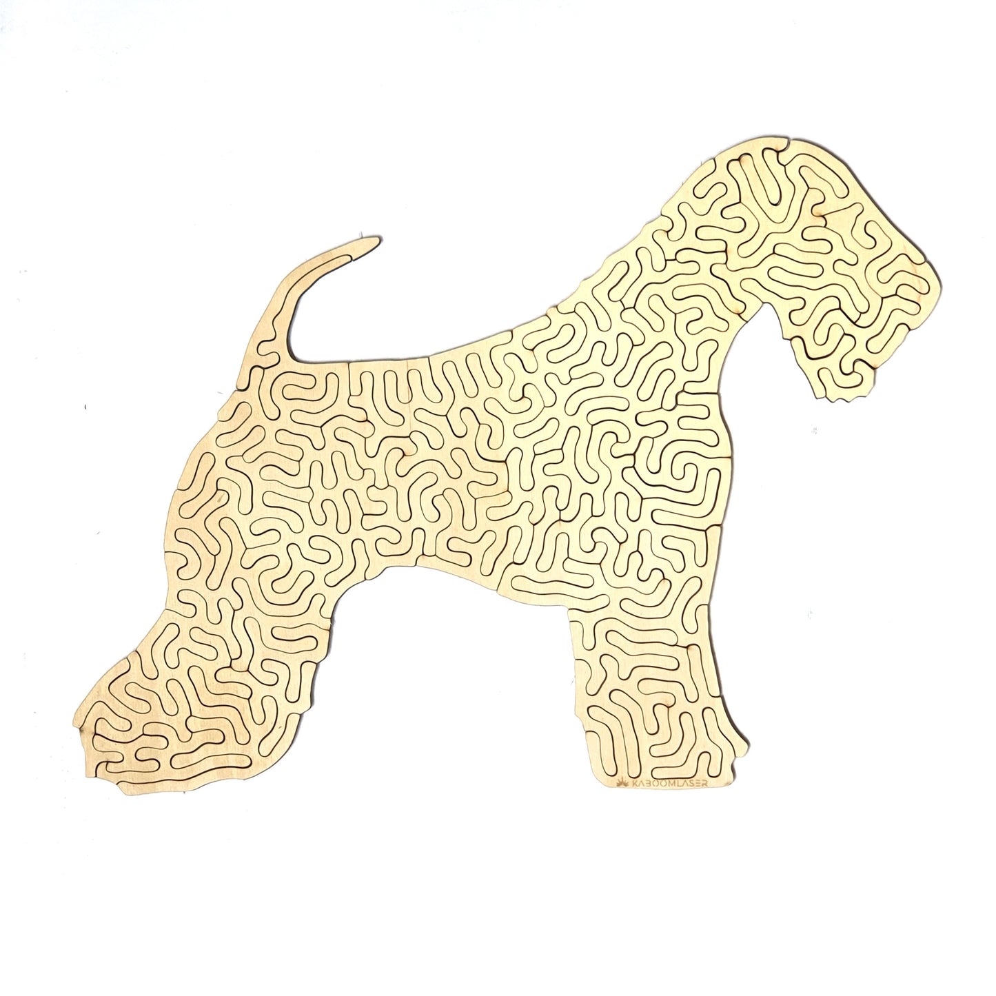 Soft Coated Wheaten Terrier | Houten Puzzel | Entropy serie | 69 stukjes - kaboomlaser