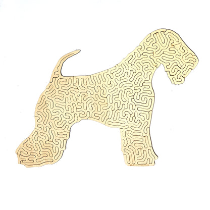 Soft Coated Wheaten Terrier | Houten Puzzel | Entropy serie | 69 stukjes - kaboomlaser