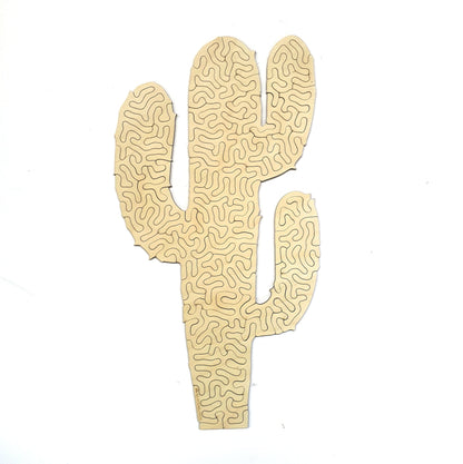Cactus | Houten Puzzel | Entropy serie | 76 stukjes - kaboomlaser