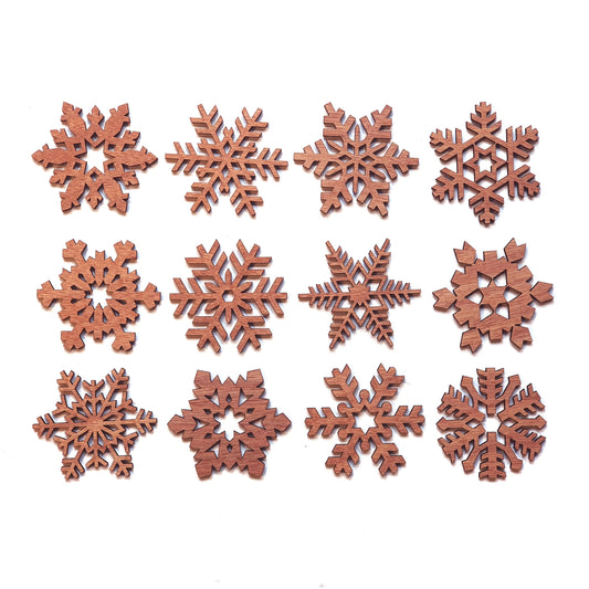 Houten Sneeuwvlok glasonderzetters - kaboomlaser