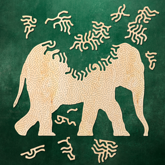 Elefant | Puzzle | Entropie-Serie| 81 Stück