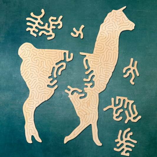 Alpaca | Wooden Puzzle | Entropy series | 49 pieces