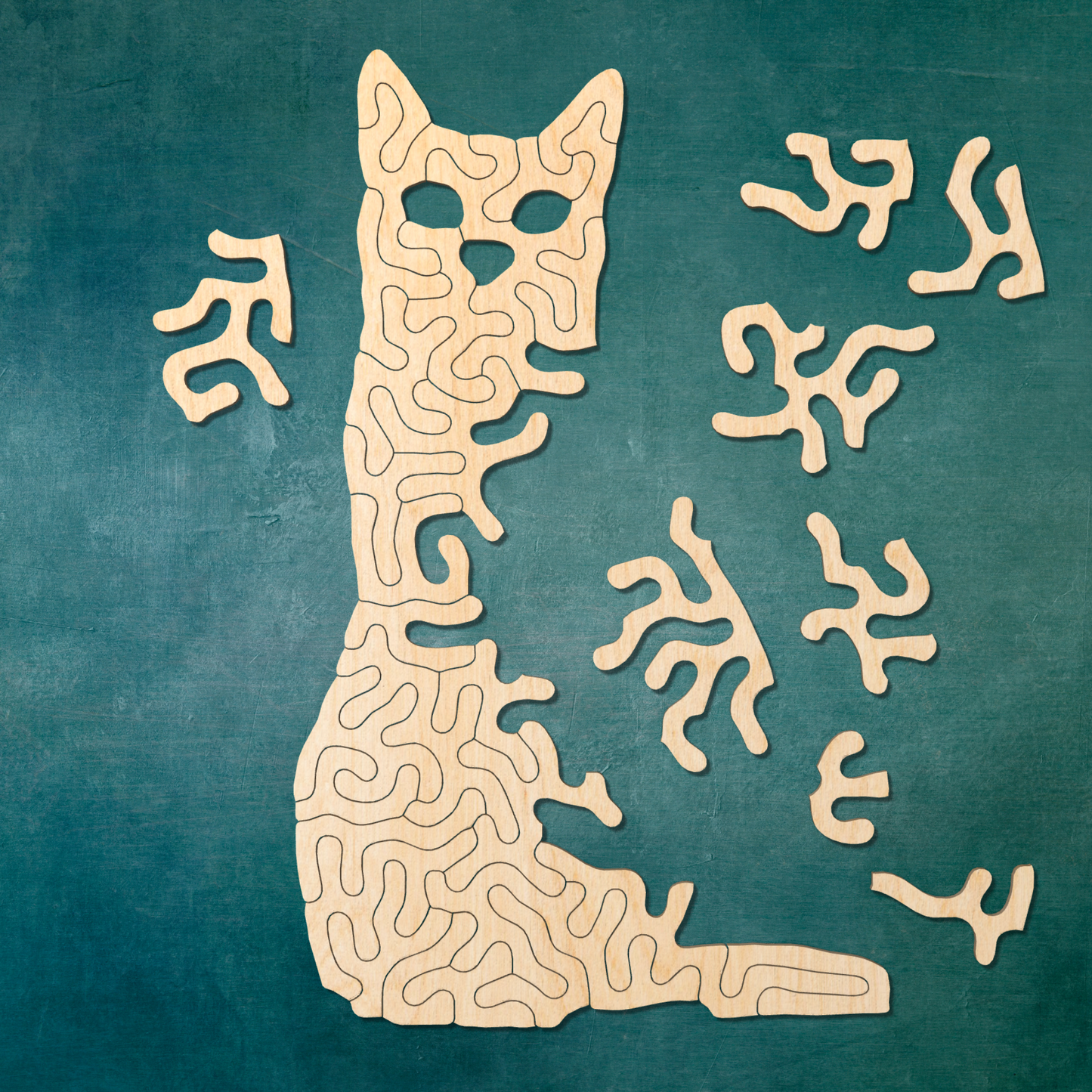 cat | Wooden Children's Puzzle | Entropy series | 35 pieces