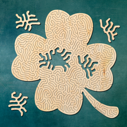 Four Leaf Clover | Wooden Puzzle | Entropy series | 46 pieces