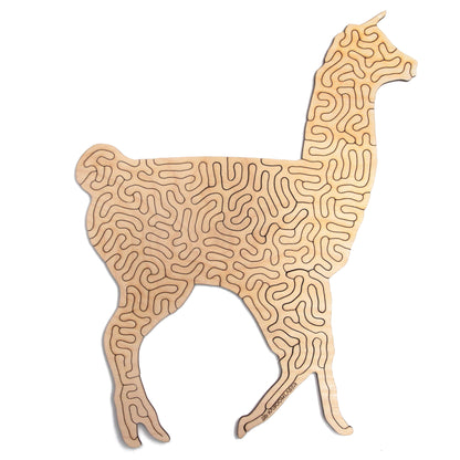 Alpaca | Houten Puzzel | Entropy serie | 49 stukjes - kaboomlaser