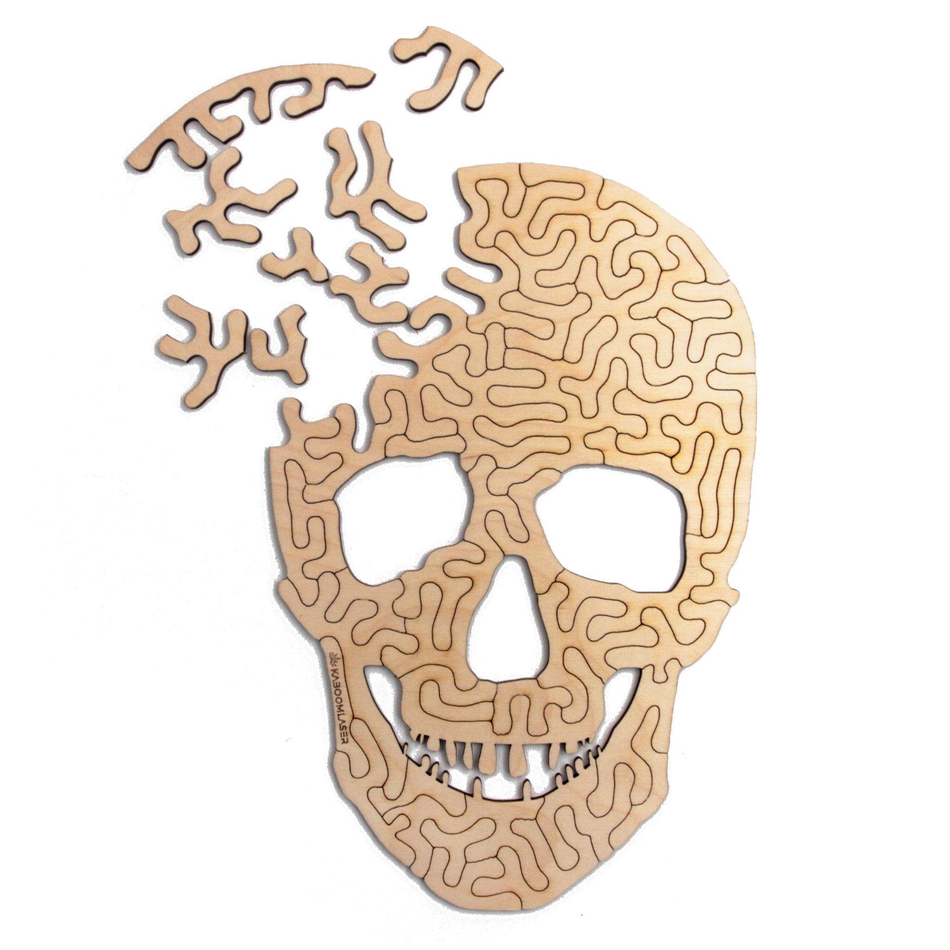 Skull | Houten Puzzel | Entropy serie | 51 stukjes - kaboomlaser