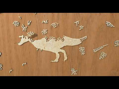 T-Rex | Wooden Dinosaur Puzzle | Entropy series | 78 pieces