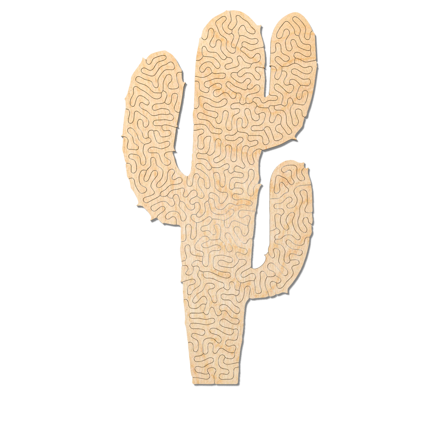 Cactus | Houten Puzzel | Entropy serie | 76 stukjes