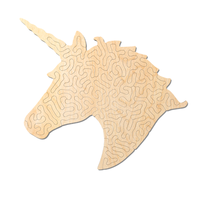 unicorn | Wooden Children's Puzzle | Entropy series | 32 pieces