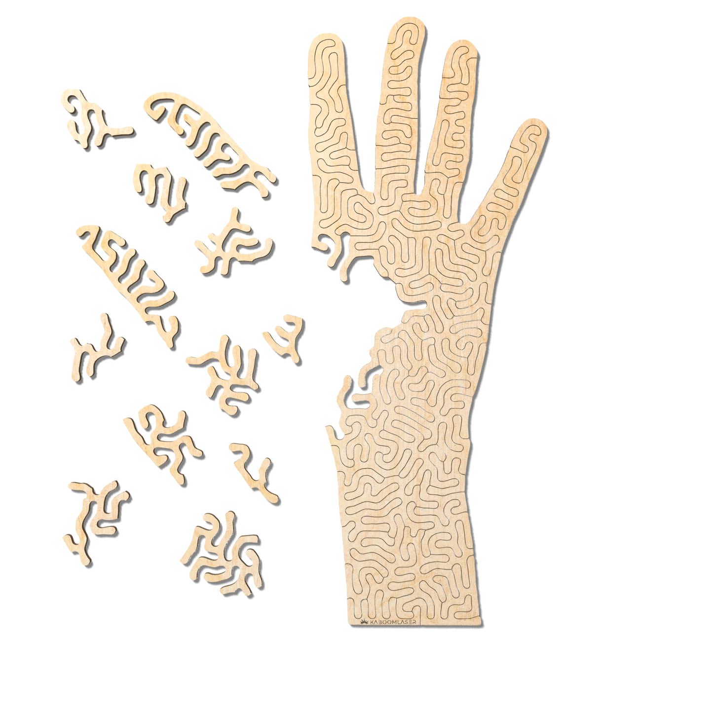 Hand | Wooden Puzzle | Entropy series | 67 pieces