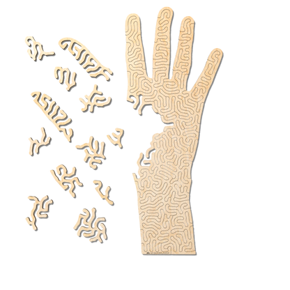 Hand | Wooden Puzzle | Entropy series | 67 pieces