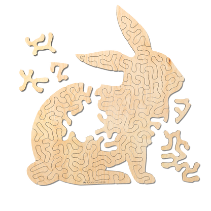 Rabbit | Wooden Puzzle | Entropy series | 47 pieces