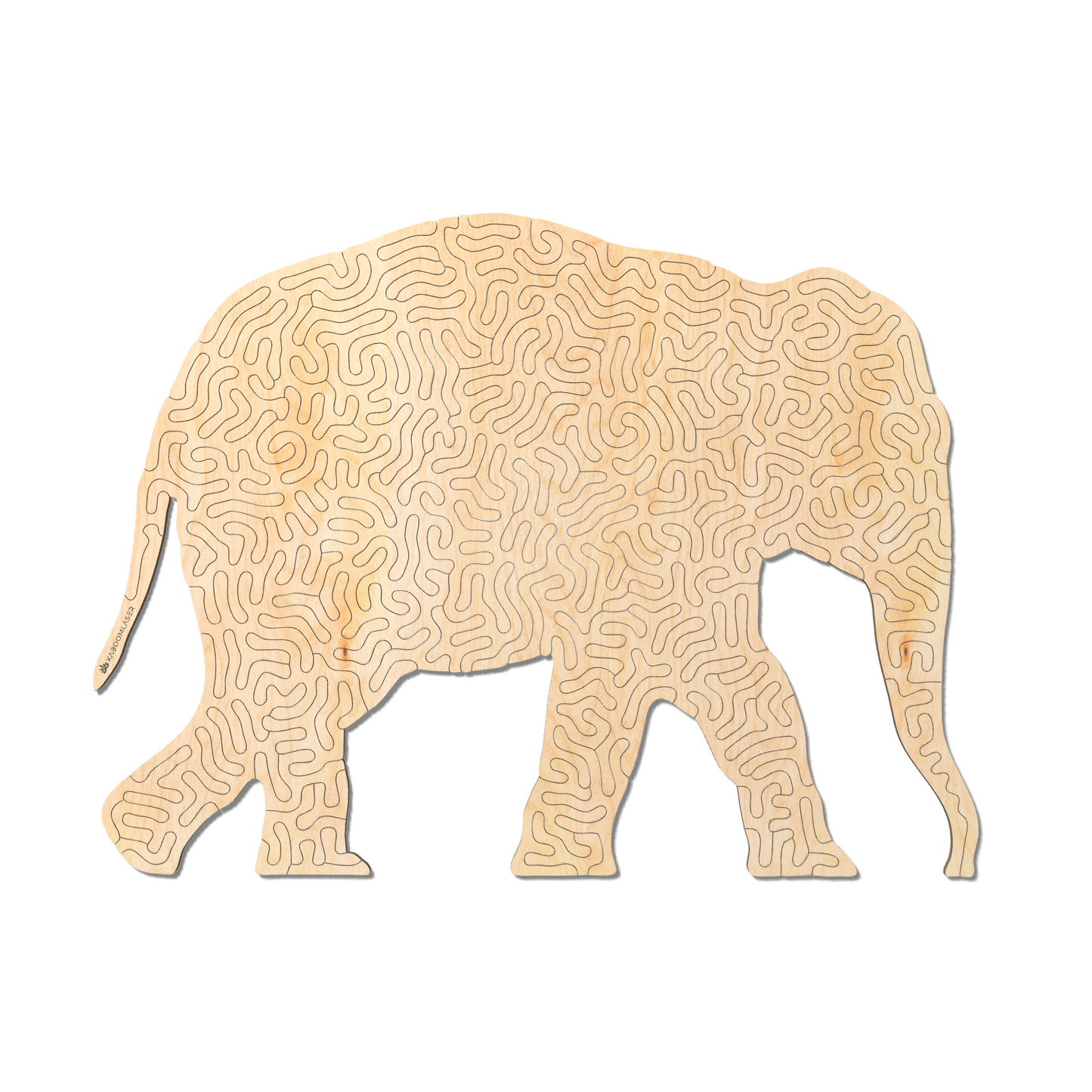 Elephant | Wooden Puzzle | Entropy series | 81 pieces