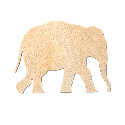 Elephant | Wooden Children's Puzzle | Entropy series | 35 pieces