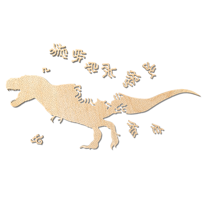T-Rex | Houten Dinosaurus Puzzel | Entropy serie | 78 stukjes